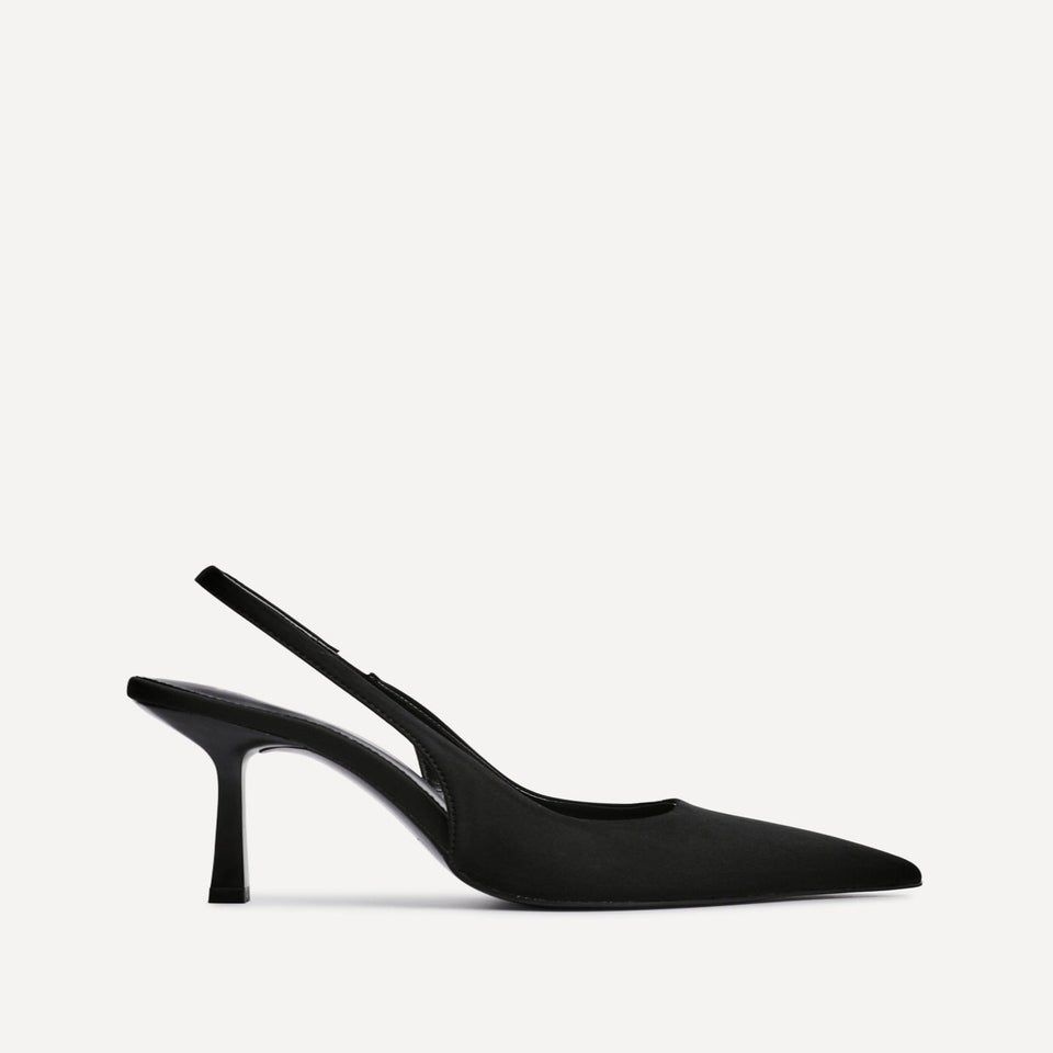 Linzi Dash Black Scuba Court Heel