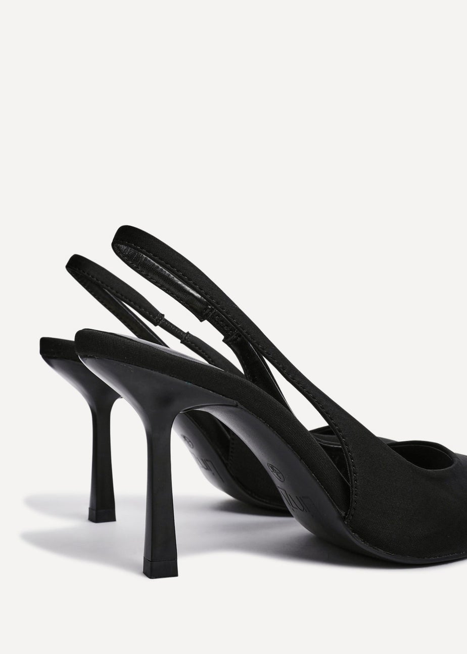 Linzi Dash Black Scuba Court Heel