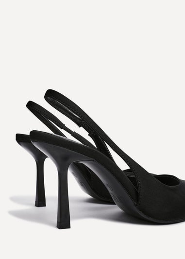 Linzi Dash Black Scuba Court Heel