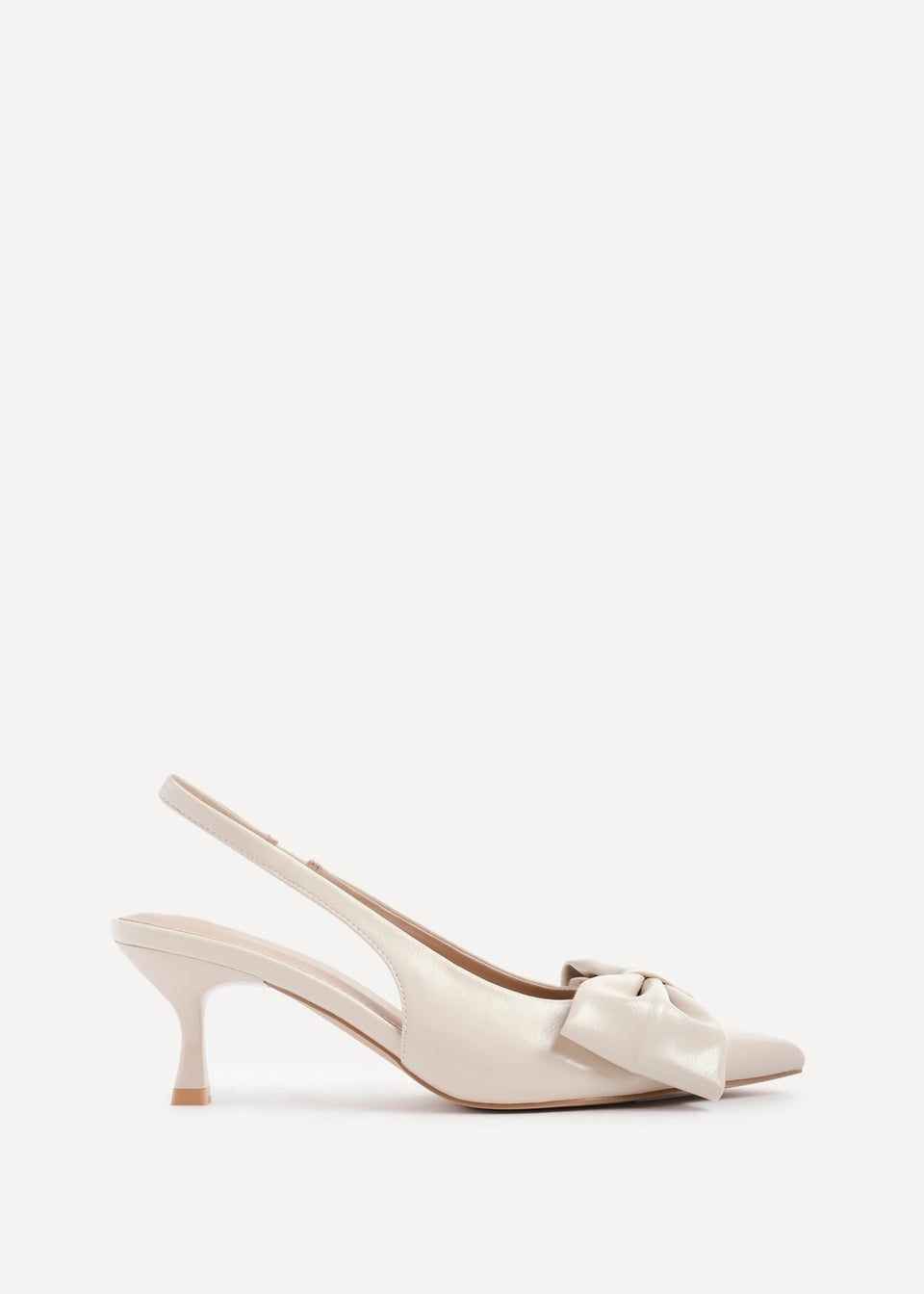 Linzi Merlot Nude Faux Leather Slingback Court Heels