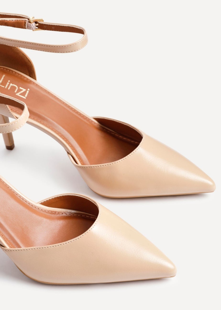Linzi Thea Camel Faux Leather Classic Stiletto Court Heel