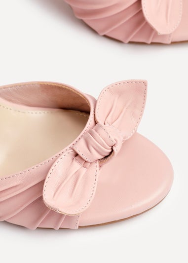 Linzi Darling Dusky Pink Faux Leather Heeled Sandals