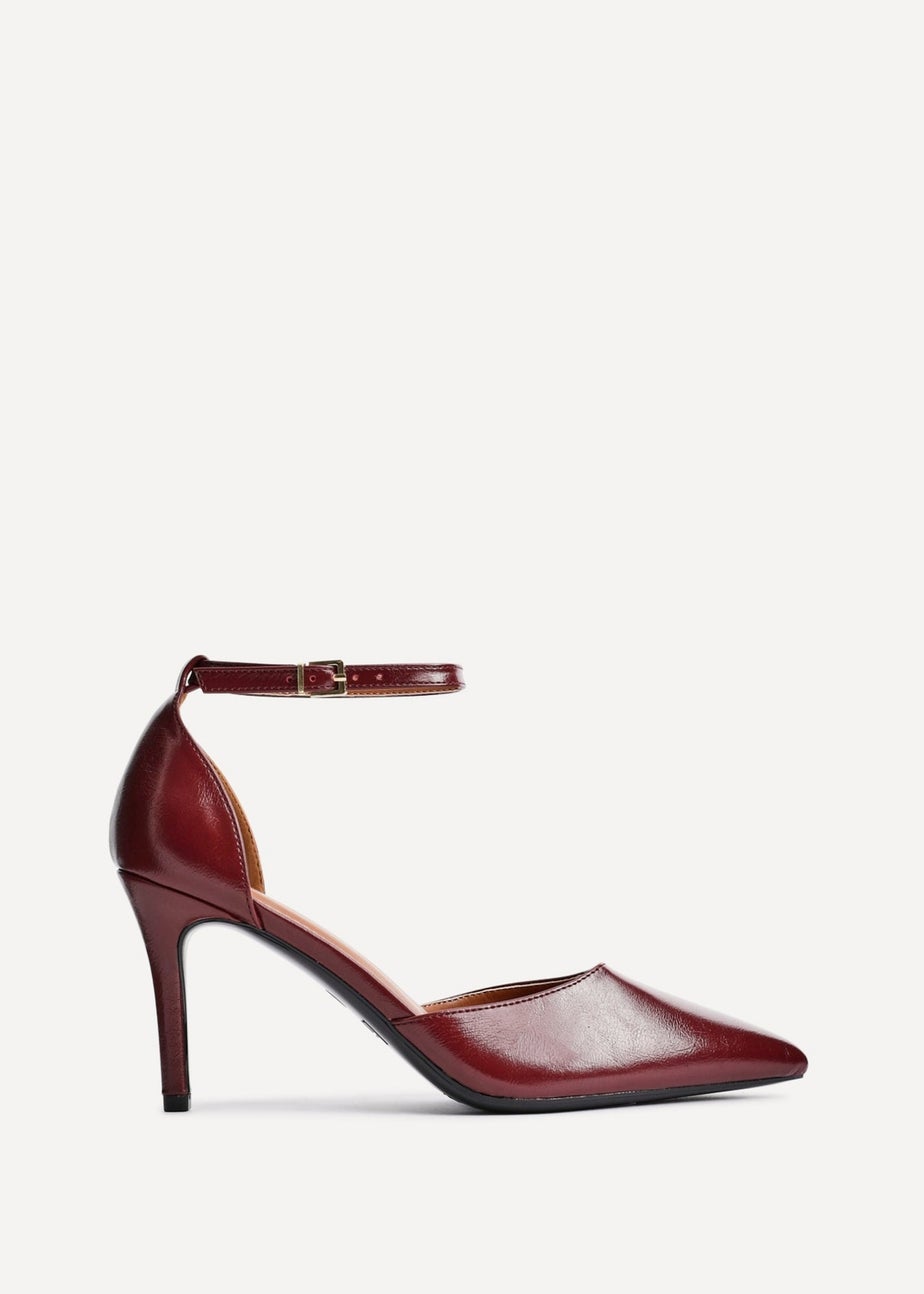 Linzi Thea Burgundy Faux Leather Classic Stiletto Court Heel