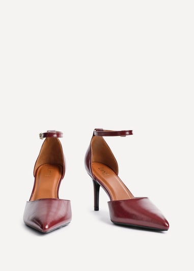Linzi Thea Burgundy Faux Leather Classic Stiletto Court Heel
