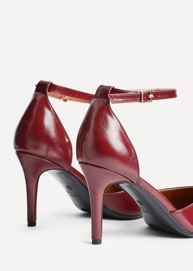 Linzi Thea Burgundy Faux Leather Classic Stiletto Court Heel