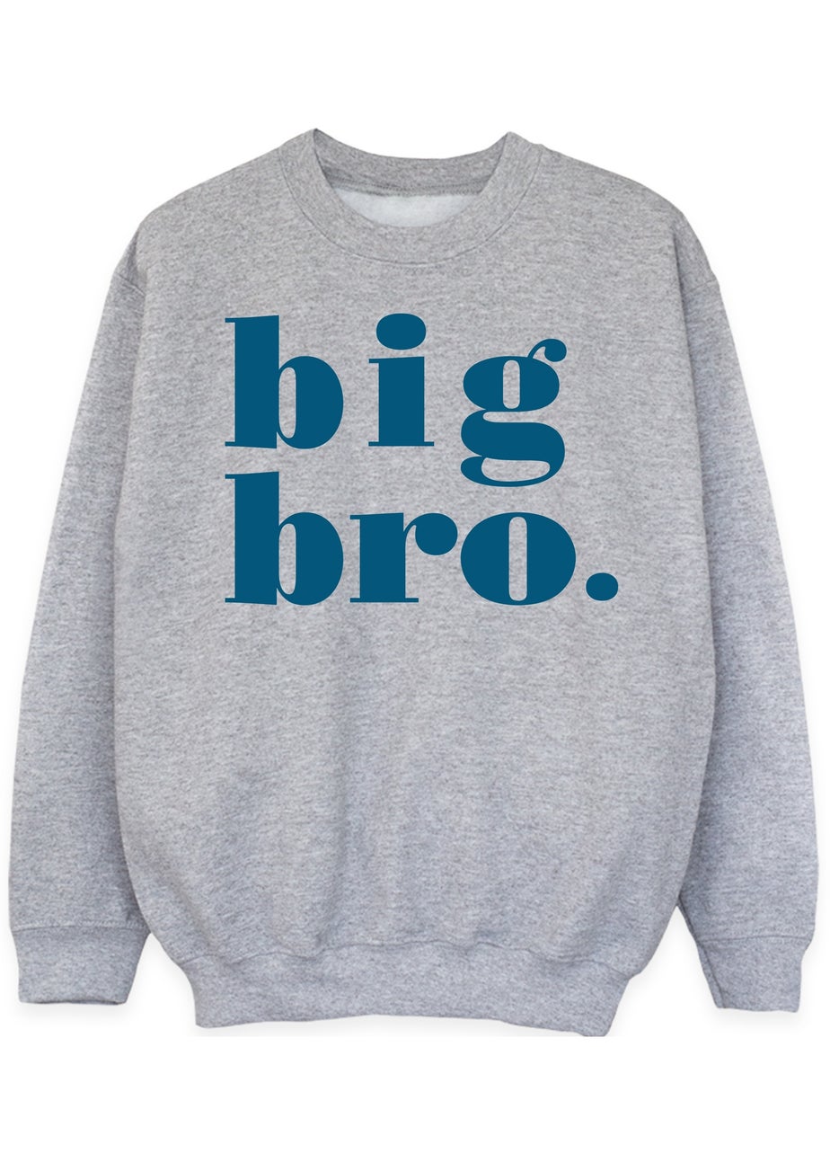Brands In Big Brother Boys Grey Graphic Sweatshirt (3-13 Years)