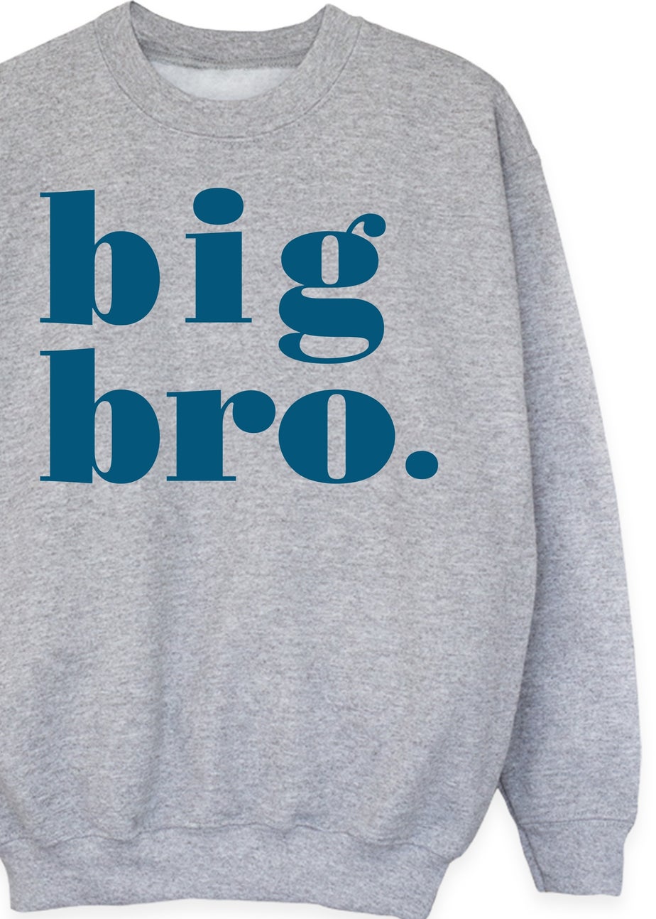 Brands In Big Brother Boys Grey Graphic Sweatshirt (3-13 Years)