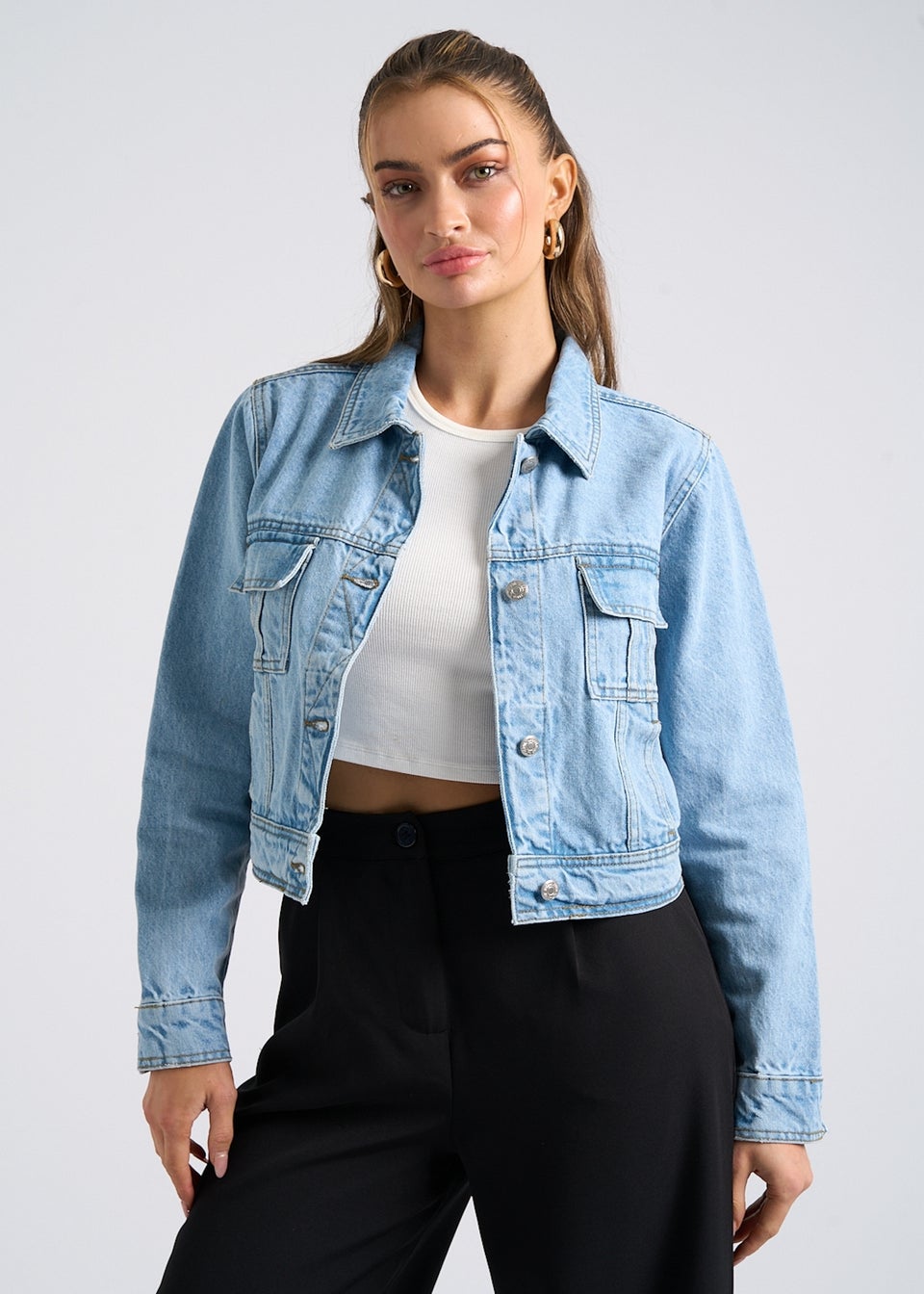 Urban Bliss Light Blue Maya Cargo Jacket