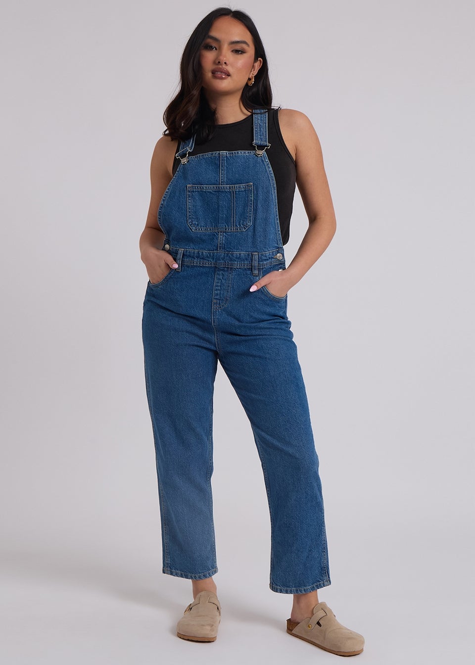 Urban Bliss Mid Blue Traditional Long Dungaree
