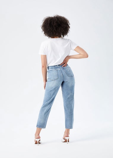 Urban Bliss Blue Lola Ripped Mom Jean