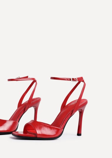 Linzi Jazz Red Faux Leather Stiletto High Heels