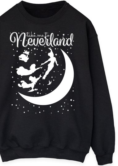 Disney Peter Pan Take Me To Neverland Black Graphic Sweatshirt