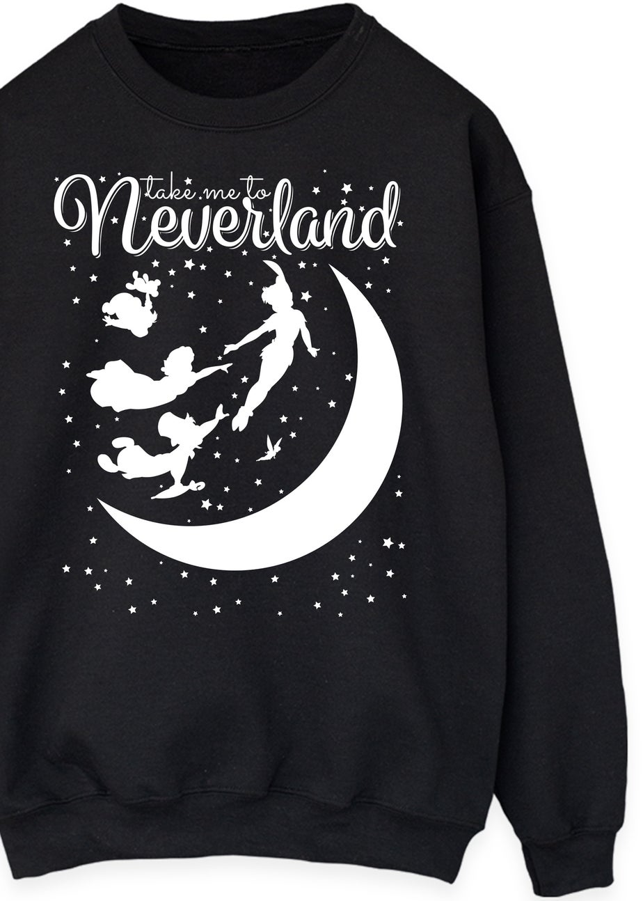 Disney Peter Pan Take Me To Neverland Black Graphic Sweatshirt