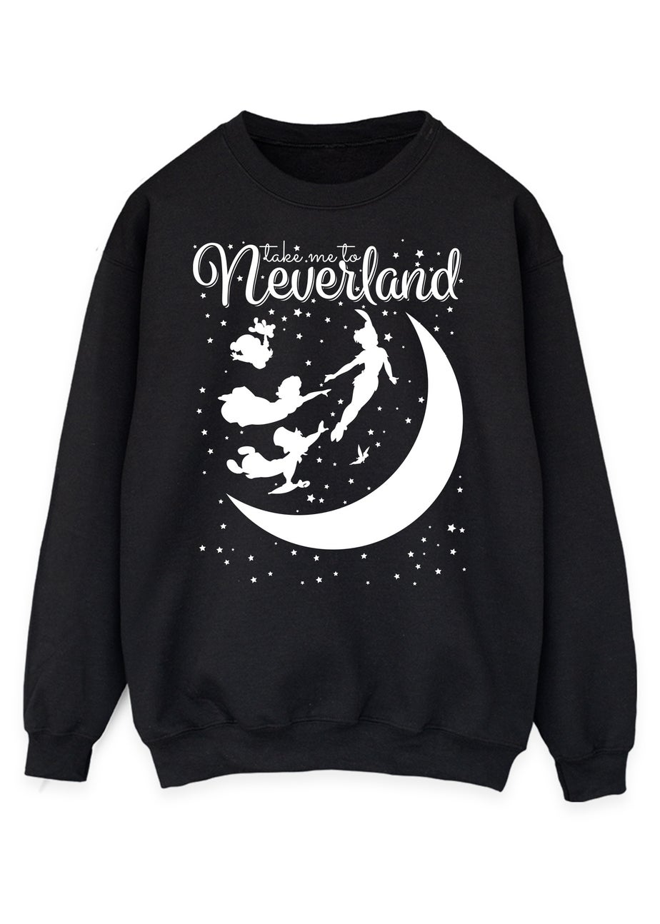 Disney Peter Pan Take Me To Neverland Black Graphic Sweatshirt