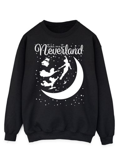 Disney Peter Pan Take Me To Neverland Black Graphic Sweatshirt
