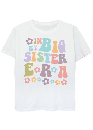 Brands In Big Sister Era Girls White Graphic T-Shirt (3-13 Years)