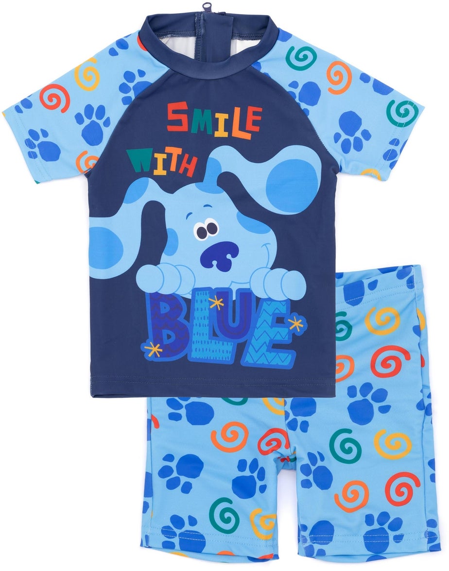 Blues Clues & You Kids 2 Piece Blue Swim Set (18 Months-6 Years)