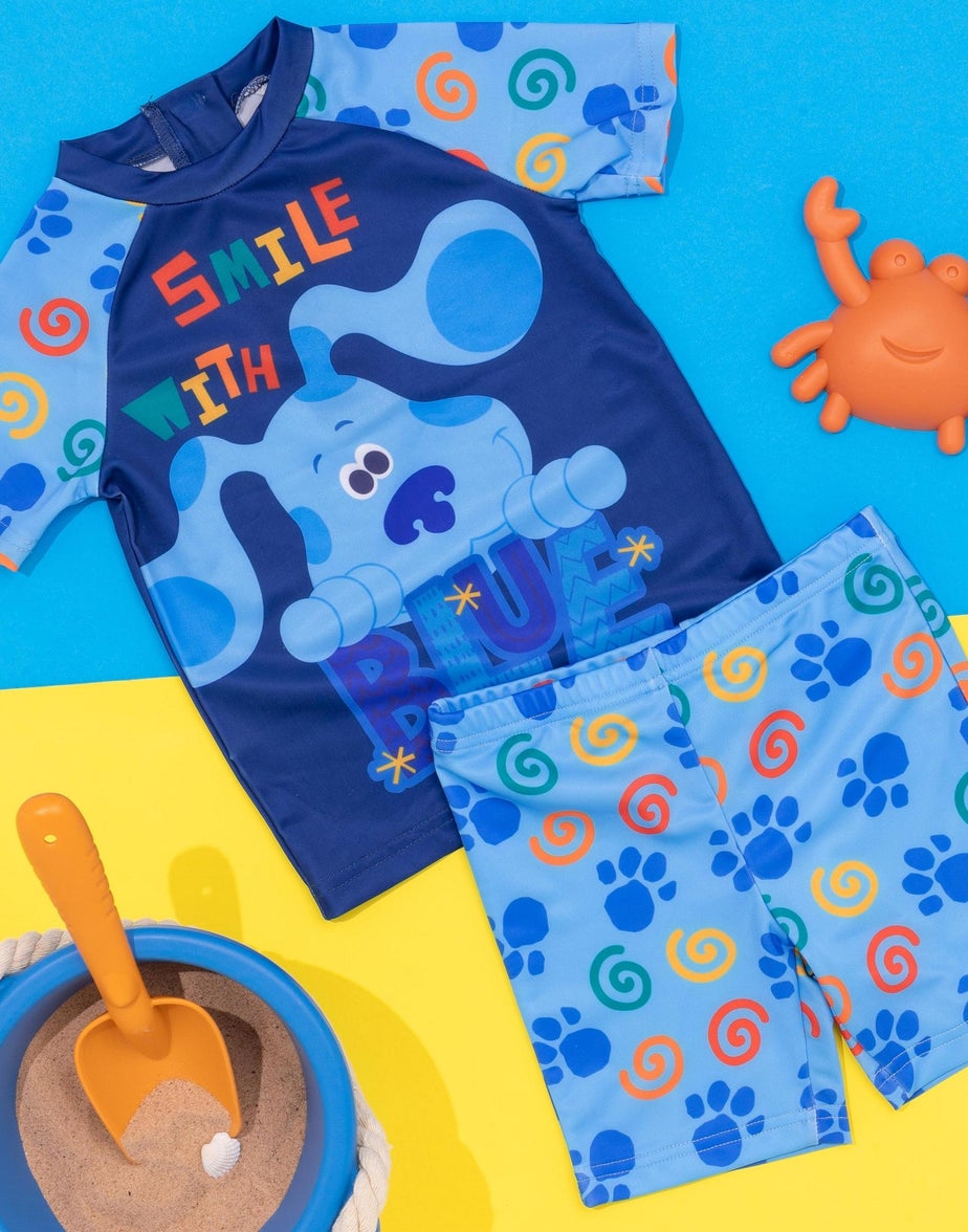 Blues Clues & You Kids 2 Piece Blue Swim Set (18 Months-6 Years)