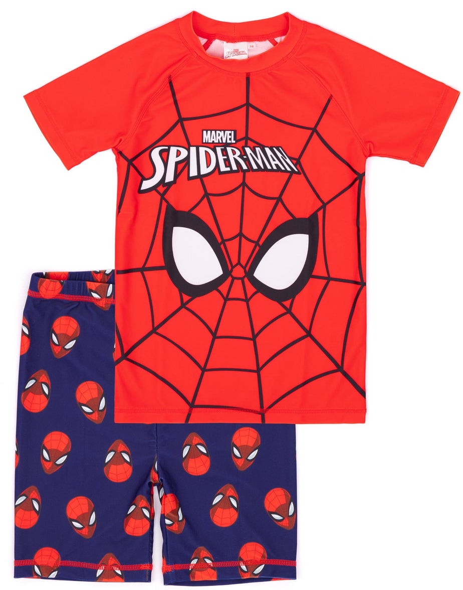 Marvel Spiderman Kids Red 2 Piece Swim Set (2-10 Years)