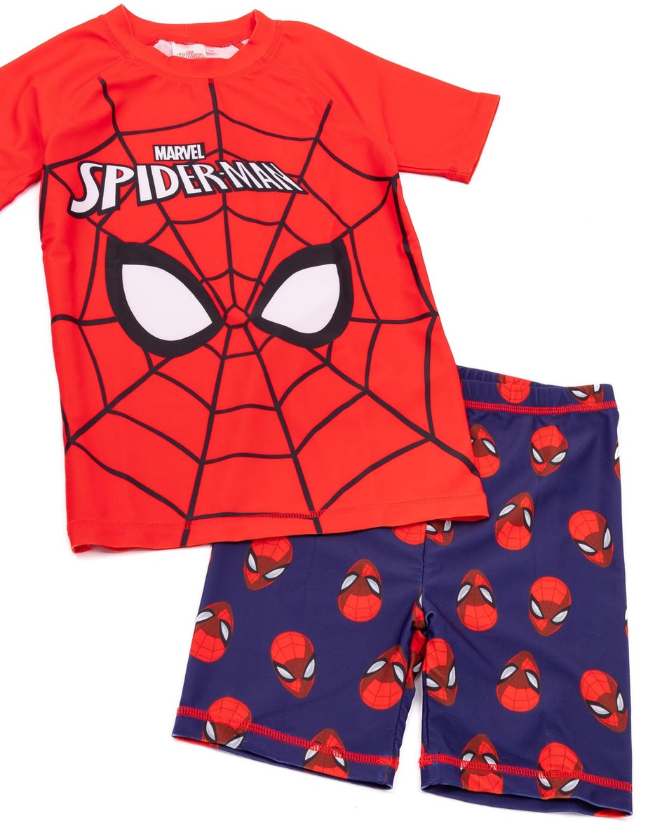 Marvel Spiderman Kids Red 2 Piece Swim Set (2-10 Years)