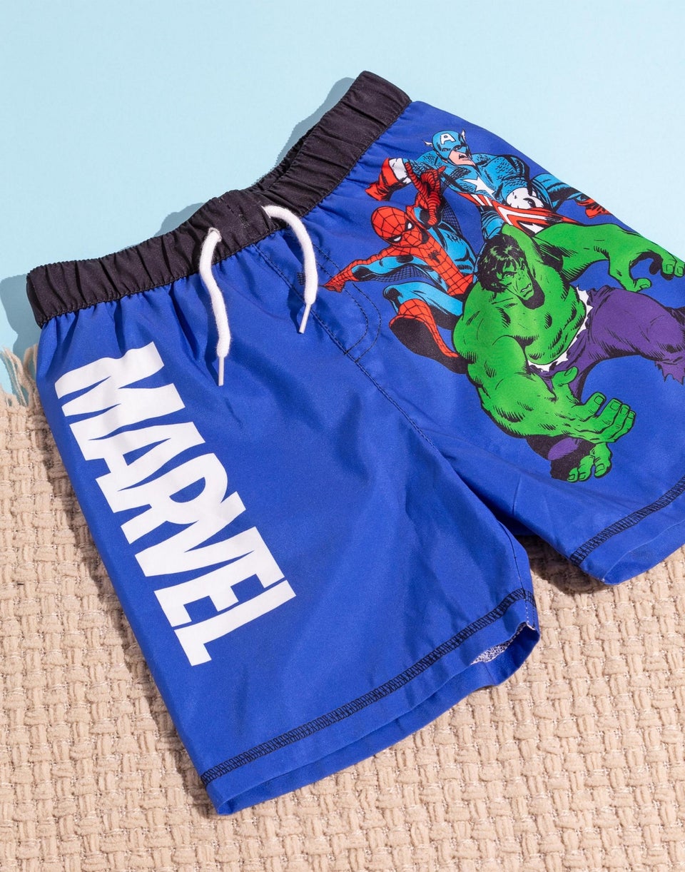 Marvel Avengers Kids Blue Swim Shorts (3-11 Years)
