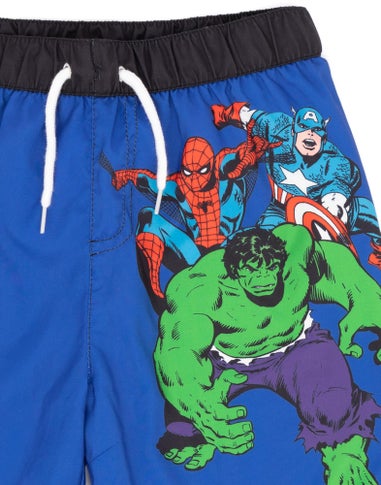 Marvel Avengers Kids Blue Swim Shorts (3-11 Years)