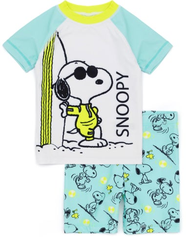 Peanuts Snoopy Kids Blue 2 Piece Swim Set (18 Months-8 Years)