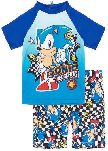 Sonic The Hedgehog Kids Blue 2 Piece Swim Set (3-10 Years)
