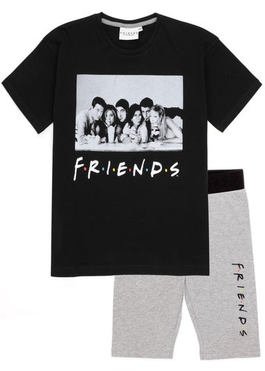 Friends Kids Cycling Short Black Pyjama Set (7-14 Years)