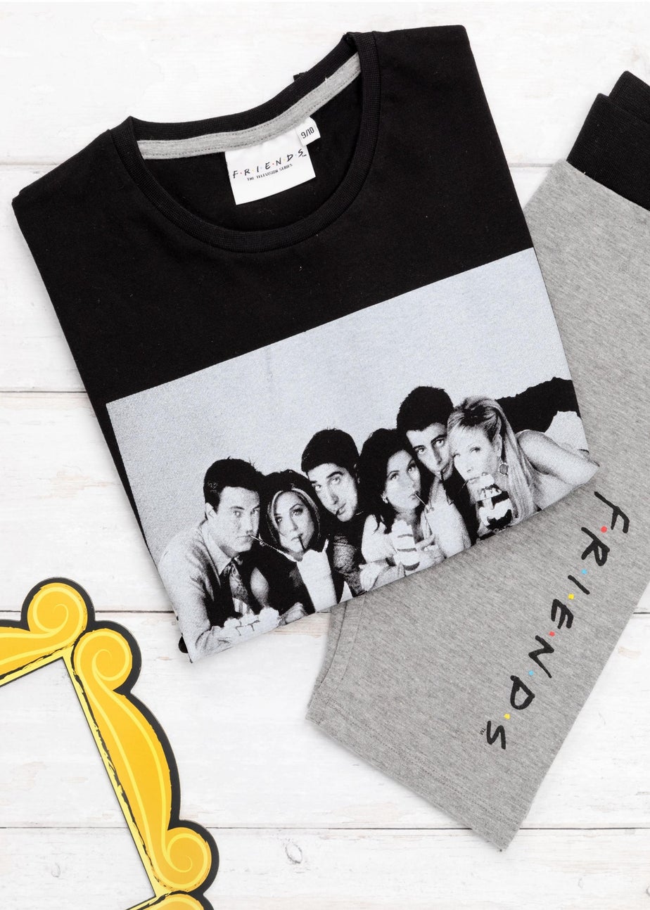 Friends Kids Cycling Short Black Pyjama Set (7-14 Years)