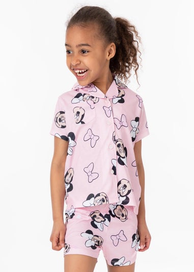 Disney Minnie Mouse Kids Shortie Pink Pyjamas (18 Months-8 Years)