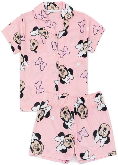 Disney Minnie Mouse Kids Shortie Pink Pyjamas (18 Months-8 Years)