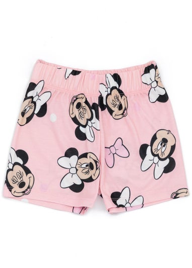 Disney Minnie Mouse Kids Shortie Pink Pyjamas (18 Months-8 Years)