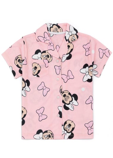 Disney Minnie Mouse Kids Shortie Pink Pyjamas (18 Months-8 Years)