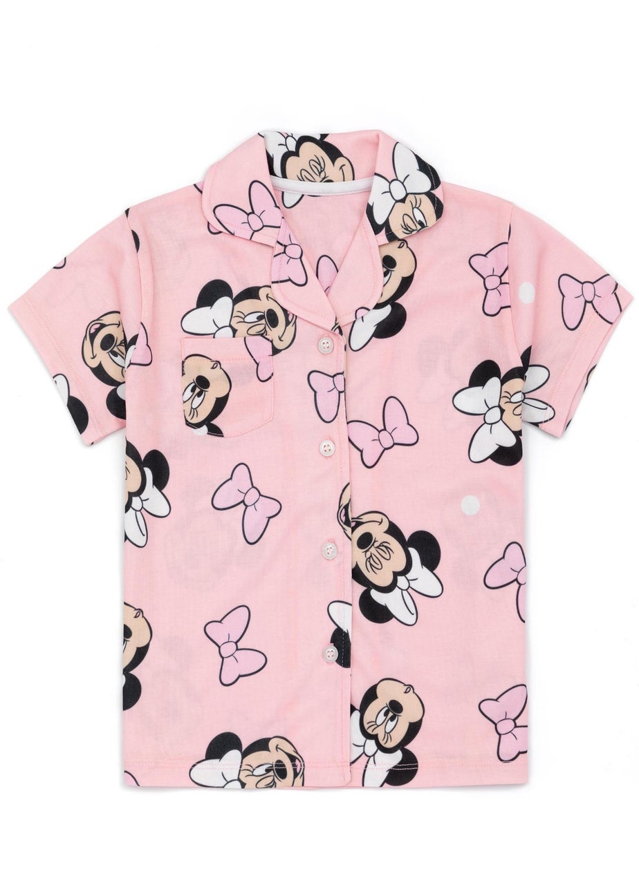 Disney Minnie Mouse Kids Shortie Pink Pyjamas (18 Months-8 Years)