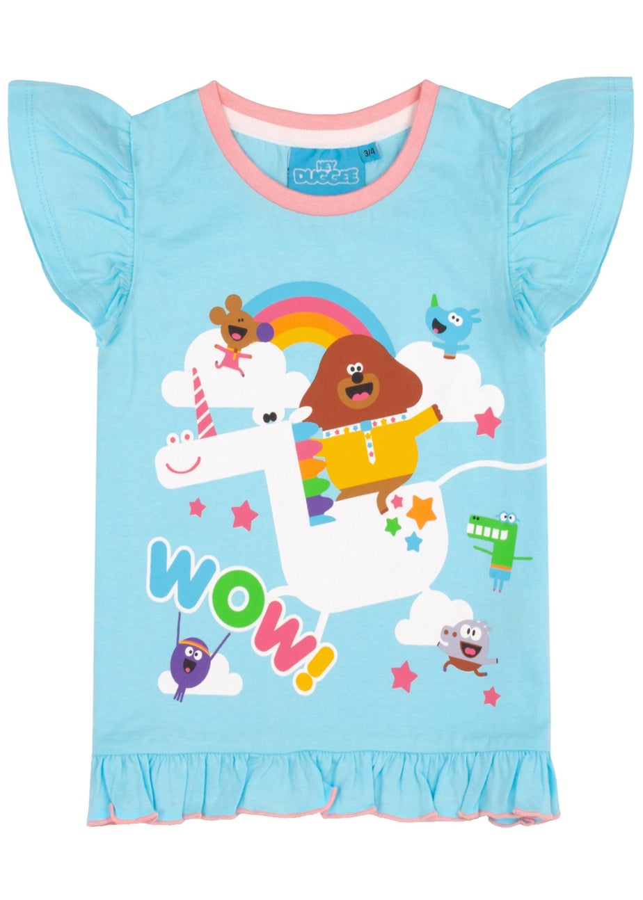 Hey Duggee Unicorn Kids Long Leg Blue Pyjamas (18 Months-5 Years)