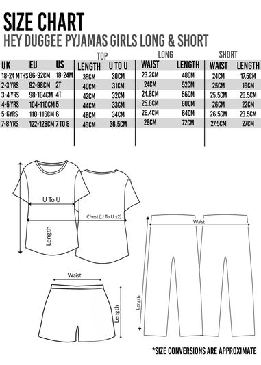 Hey Duggee Unicorn Kids Long Leg Blue Pyjamas (18 Months-5 Years)