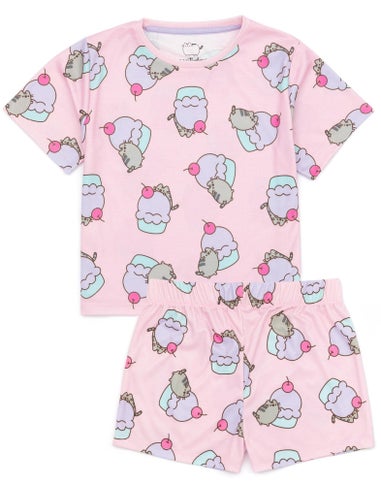 Vanilla Underground Pusheen Kids Shortie Multi Coloured Pyjamas 2 Pack (2-14 Years)