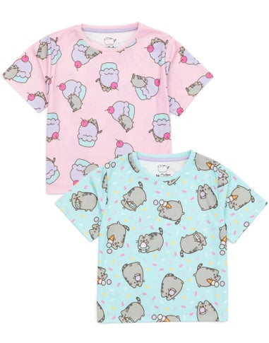 Vanilla Underground Pusheen Kids Shortie Multi Coloured Pyjamas 2 Pack (2-14 Years)