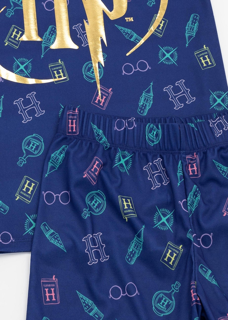 Harry Potter Kids Shortie Blue Pyjamas (5-14 Years)