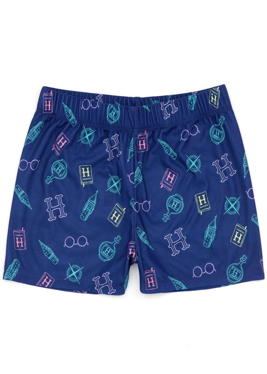Harry Potter Kids Shortie Blue Pyjamas (5-14 Years)