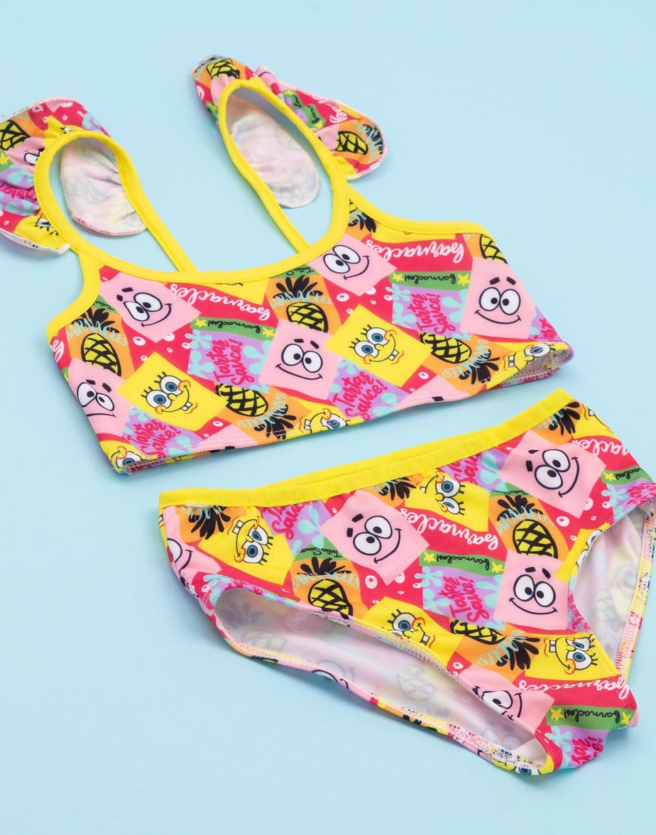 SpongeBob Characters Kids Pink 2 Piece Swim Set (2-12 Years)