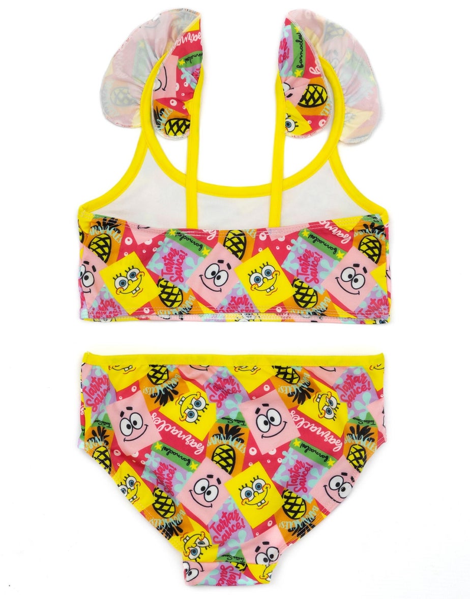 SpongeBob Characters Kids Pink 2 Piece Swim Set (2-12 Years)