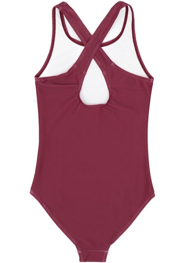 Harry Potter Hogwarts Kids Burgundy 1 Piece Swimsuit (5-14 Years)
