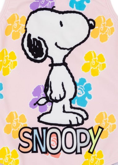 Peanuts Snoopy Kids Pink 1 Piece Swimsuit (18 Months-8 Years)