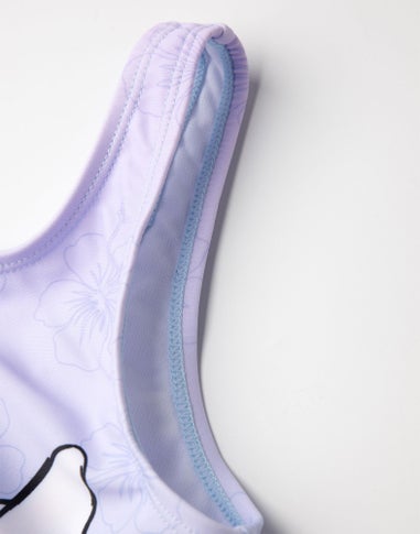 Disney Stitch Kids Multi Coloured Blue 1 Piece Swimsuit (5-14 Years)