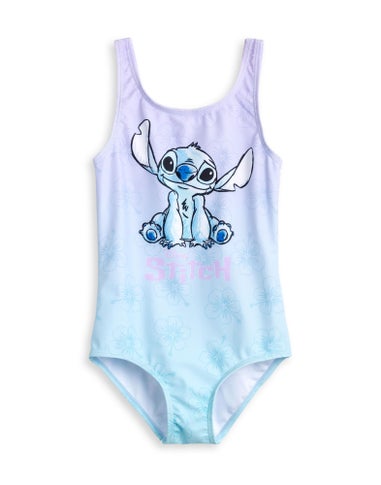 Disney Stitch Kids Multi Coloured Blue 1 Piece Swimsuit (5-14 Years)