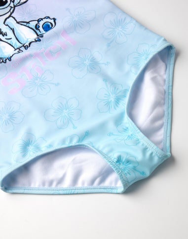 Disney Stitch Kids Multi Coloured Blue 1 Piece Swimsuit (5-14 Years)