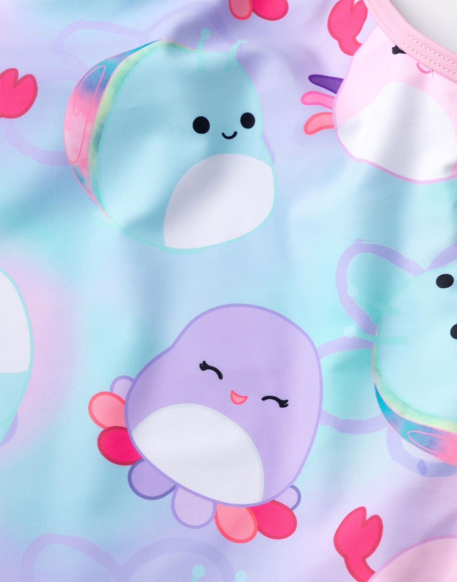 Squishmallows Kids Multi Coloured Blue 1 Piece Swimming Costume (5-14 Years)