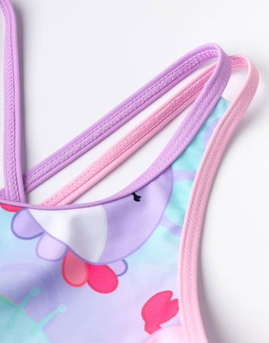 Squishmallows Kids Multi Coloured Blue 1 Piece Swimming Costume (5-14 Years)